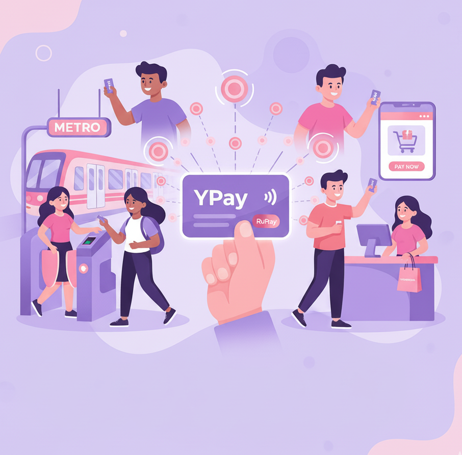 Teen using YPay card for cashless payments